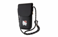 Hello Kitty PU Leather Daydreaming Logo Taška na Telefon - černá Představujeme vám Hello Kitty tašku na telefon a peněženku z hladké PU kůže, potištěným Hello Kitty logem a nylonovou crossbody šňůrko