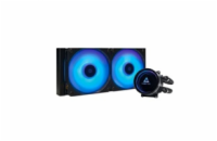CHIEFTEC vodní chlazení CPU Iceberg 240, 2x120mm ARGB, ARGB vodní blok, LGA1851, AM5, černá