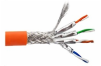 S/FTP kabel LEXI-Net, Cat6A, LS0H, B2ca-s1a,d0,a1, oranžový, 500m, cívka