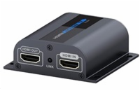 PremiumCord 4K@30Hz HDMI extender na 60m přes jeden kabel Cat6/6a/7, lokální HDMI výstup