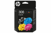 HP 308 2-Pack Tri-color/Black Original Ink Cartridge (120 / 160 pages)