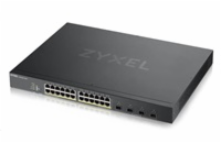 Zyxel XGS1935-28HP, 28 Port Lite-L3 Smart Managed PoE Switch, 24x Gigabit PoE and 4x 10G SFP+, hybrid mode