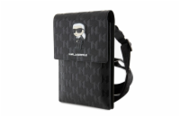 Karl Lagerfeld Saffiano Monogram Ikonik NFT Taška na Telefon Black "Karl Lagerfeld Saffiano Monogram Ikonik NFT Taška na Telefon je perfektní, stylová taška přes rameno. Je vyrobena z kvalitní a odol