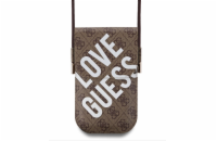 Guess PU 4G Big Love Logo Taška na Telefon Brown Tato stylová taška přes rameno značky GUESS nabízí praktický design a moderní vzhled. Je vyrobena z kvalitního PU materiálu, takže je odolná a zároveň