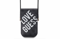 Guess PU 4G Big Love Logo Taška na Telefon Black Tato stylová taška přes rameno značky GUESS nabízí praktický design a moderní vzhled. Je vyrobena z kvalitního PU materiálu, takže je odolná a zároveň