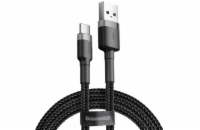 Baseus datový kabel Cafule USB-C 3m 2A šedo-černý