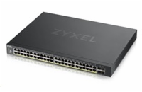 Zyxel XGS1935-52HP, 52 Port Lite-L3 Smart Managed PoE Switch, 48x Gigabit PoE and 4x 10G SFP+, hybrid mode, standalone o