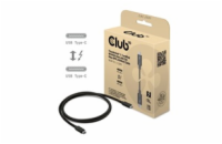 Club3D Kabel Thunderbolt 5, 80/120Gbps, Certifikovaný kabel, 1x 4K540Hz, 2x8K240Hz, PD 240W, 1m