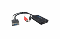 PremiumCord HDMI elektronický konvertor na rozhraní VGA + audio
