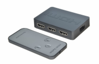 PremiumCord HDMI switch 3:1 plastový,dálkové ovl. khswit31c HDMI switch 3:1 plastový s dálkovým ovladačem