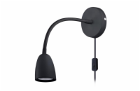 Solight LED nástěnná lampička, stmívatelná, 4W, 280lm, 3000K, černá - WO54-B