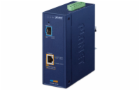 Planet IXT-900-1X1UP průmyslový konvertor 1x 10G Base-T 802.3bt PoE++ / SFP+ 10G Base-X, IP40, -40~75°C, dual power