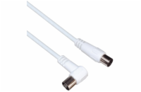 PREMIUMCORD TV kabel M/F konektor 90, 75 Ohm 20m