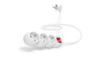 CONNECT IT prodlužovací kabel 230 V, 3 zásuvky, 1,5 m, s vypínačem (bílý)