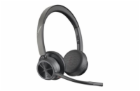 Poly Voyager 4320 MS Teams bezdrátová náhlavní souprava, BT700 USB-C adaptér, stereo, nabíjecí stojánek