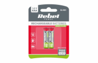 Baterie AAA (R03) nabíjecí 1,2V/900mAh REBEL 2ks / blistr BAT2004