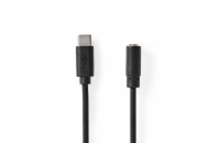 Kabel USB-C - zástrčka 3,5mm NEDIS CCGB65960BK10