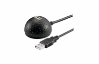 Kabel USB 2.0 GOOBAY prodlužovací s podstavcem na stůl, černý