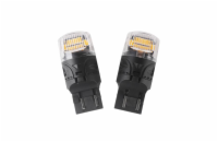 Autožárovka LED T20 (7443) 12V CARCLEVER 16LED 2835SMD oranžová 2ks