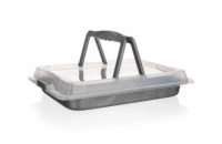 Plech na pečení BANQUET Granite 42x29cm s víkem