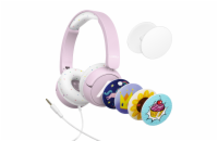 LAMAX náhlavní sluchátka SoundKid1, růžová