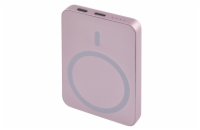 EMOS POWERBANKA WI 522, bezdrátové nabíjení 20W, 5.000mAh, LOSOSOVÁ, 1xUSB-C