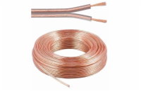 PremiumCord Kabely na propojení reprosoustav 99,9% měď 2x1,5mm2 50m
