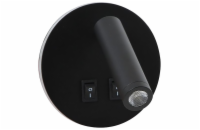 IMMAX GOAL designové nástěnné LED svítidlo, 2 vypínače, 6W, černé