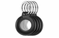 Belkin Bezpečné pouzdro na AirTag s vodotěsný přívěskem na klíče – černé - 4pack