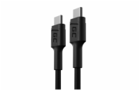 GreenCell USB kabel Green Cell typu C 30 cm, černý, rychlé nabíjení Power Delivery (60W), Ultra Charge, QC 3.0 USB kabel Green Cell typu C, 30 cm, černý, podporuje rychlé nabíjení Power Delivery (60 