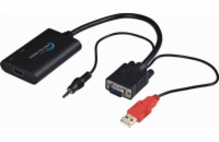 HDMI elektronický konvertor na rozhraní VGA + audio