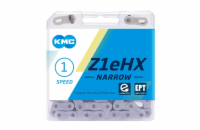Řetěz KMC Z1 eHX E-bike EPT, šedý v krabičce - 128 článků narrow, vnitřní šířka 4,6 mm