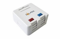 Solarix zásuvka modulární pro 2 keystony na omítku bílá SXMO-2-0-WH