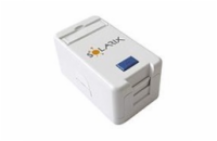 Solarix zásuvka modulární pro 1 keystone na omítku bílá SXMO-1-0-WH