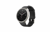Amazfit Active 2 Round NFC/Silver/Elegant Band/Black Leather
