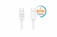 Datový kabel Forever USB-C/USB-C 1m 3A bílý