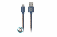 Datový kabel Forever Jeans USB/USB-C 1m 2A modrý