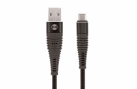 Datový kabel Forever Shark USB/USB-C 1m 2A textilní černý