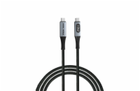 Verbatim kabel Sync &amp; Charge s displejem USB-C to USB-C 240W 120 cm černý