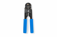 Krimpovací Kleště | CAT5 / CAT5e / CAT6 / CAT6a / RJ45 | Kleště / Odizolování / Řezání | ABS / Ocel | Modrá