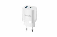 Rychlonabíječka do sítě Forever TC-05 PD+USB GaN 33W bílá