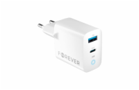 Nabíječka do sítě Forever TC-06-20AC PD QC 1x USB-C 1x USB 20W bílá