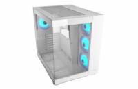 COUGAR PC skříň FV150 RGB White Mid tower Dual-Chamber ATX glass, 4x 120mm ARGB fans