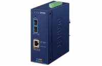 Planet IXT-900-2X1UP průmyslový konvertor 1x 10G Base-T 802.3bt PoE++ / 2x SFP+ 10G Base-X, IP40, -40~75°C, dual power
