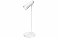 IMMAX LED stolní lampička TIT/ Qi nabíjení/ 12W/ DC12V/1A/ 100-240 VAC/ 150lm/ bílá se stříbrnými prvky