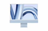 Apple iMac 24" (M3, 2023) Blue 23,5 palců, 8 GB, Apple M3, 256 GB NVMe SSD, macOS, 4480 x 2520 px, Apple M3, Bluetooth, WIFI, Webkamera