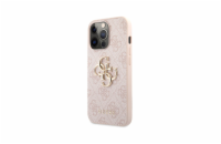 Guess PU 4G Metal Logo Zadní Kryt pro iPhone 13 Pro Max Růžová Zadní kryt z umělé kůže s metalickým logem 4G v růžové barvě, poskytuje ochranu proti oděrkám a lehkým nárazům. Tento kryt kombinuje pra