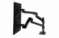 ERGOTRON LX Pro Dual Stacking Arm, stolní dvouramenný držák pro 2 monitry, černá