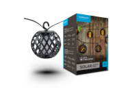 Svítidlo solární ML-DS018 LED řetěz Koule 7ks černá, pletená, 4,8m