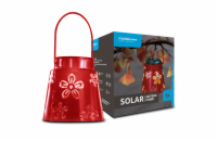 Svítidlo solární ML-LT008R LED závesné, Květina, červené